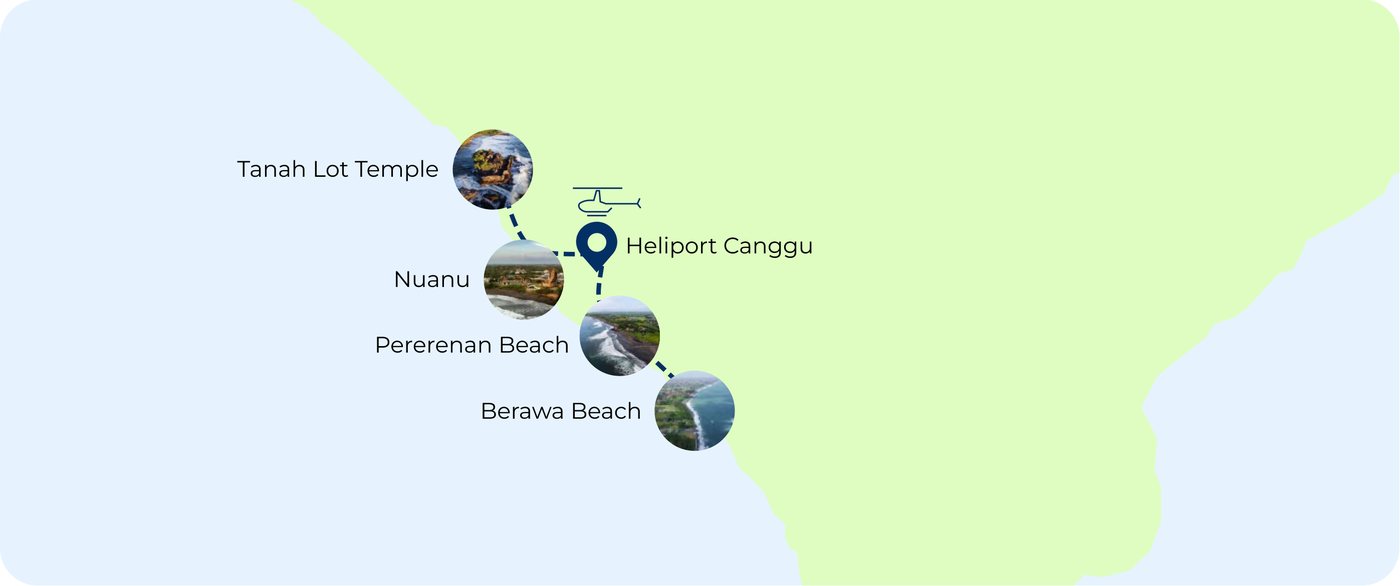 Route map for the Helicopter Thrill Ride